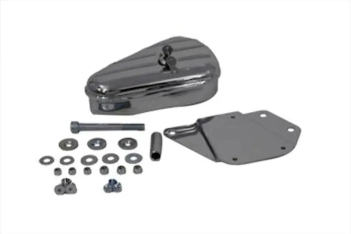 Chrome Oval Right Side Toolbox Tool Box Harley Softail Chopper Bobber Custom