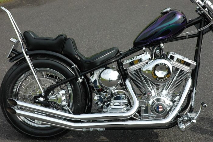 Chrome Round 26" Tall Sissy Bar Harley Chopper Bobber Rigid 6" Rear Flat Fender