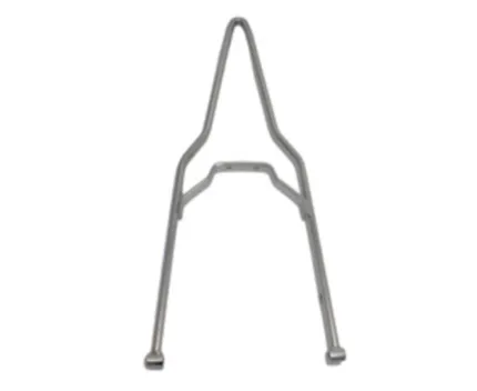Chrome Round 26" Tall Sissy Bar Harley Chopper Bobber Rigid 6" Rear Flat Fender