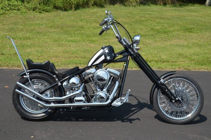 Chrome Round 33" Tall Sissy Bar Harley Chopper Bobber Rigid 6" Rear Flat Fender