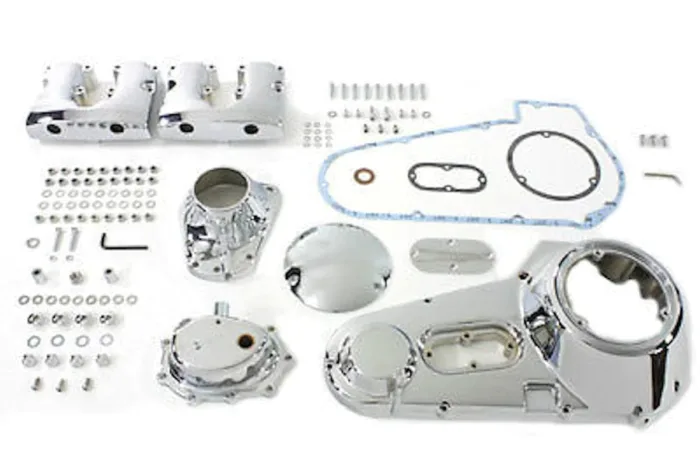 Chrome Shovelhead Dress Up Kit Rocker Primary Cam Cover Harley Shovel FL FLH