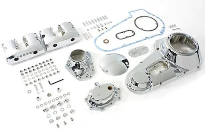 Chrome Shovelhead Dress Up Kit Rocker Primary Cam Cover Harley Shovel FL FLH
