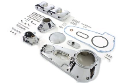 Chrome Shovelhead Dress Up Kit Rocker Primary Cam Cover Harley Shovel FXE 71-84