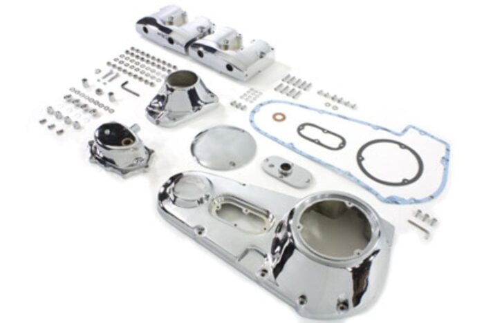Chrome Shovelhead Dress Up Kit Rocker Primary Cam Cover Harley Shovel FXE 71-84