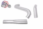 Chrome Thunderheader 2 into 1 2:1 Heat Shield Set 3 For Dyna FXR Exhaust Pipe
