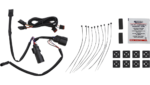 Custom Dynamics Saddlebag Latch Dual Lights Red Chrome Set Harley Touring 14-23