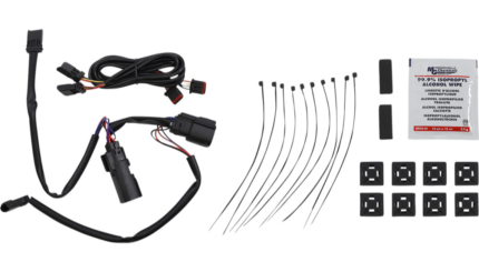 Custom Dynamics Saddlebag Latch Dual Lights Red Chrome Set Harley Touring 14-23