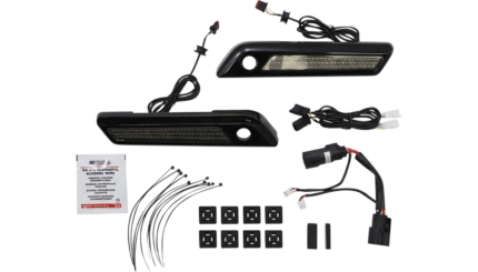 Custom Dynamics Saddlebag Latch LED Accent Lights Smoke Black Harley Touring 14+