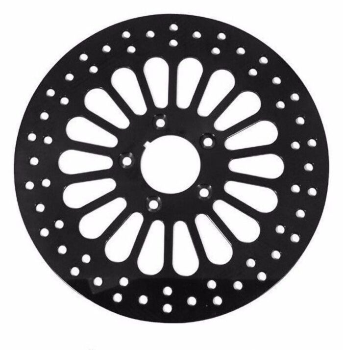 DNA Black 11.8" Super Spoke Front Brake Rotor Disc 2008+ Harley Touring