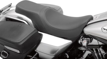 Drag Predator Leather Low Profile Smooth Two Up Seat 89-96 Harley Touring Bagger