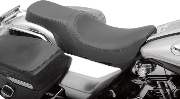 Drag Predator Leather Low Profile Smooth Two Up Seat 89-96 Harley Touring Bagger