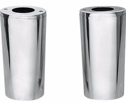 Drag Smooth Chrome Fork Tube Slider Covers Cowbells Harley Touring Softail 49-17