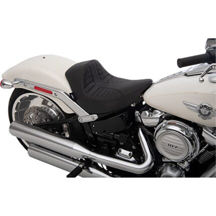 Drag Specialties EZ-On Solo Seat Scorpion Vinyl 18+ Harley Softail Fatboy FLFB