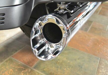 Fuel Moto Chrome Jackpot Hi Roller Slip On Mufflers 99-16 Harley Twin-Cam Trikes