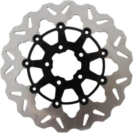 Galfer Stainless Black Floating Wave 11.8" Front Brake Rotor Harley Touring 08+
