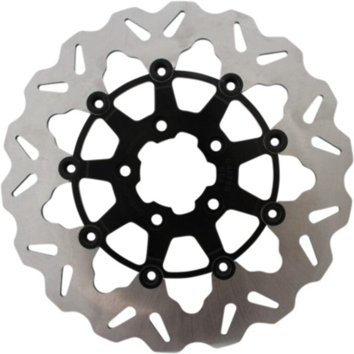 Galfer Stainless Black Floating Wave 11.8" Front Brake Rotor Harley Touring 08+