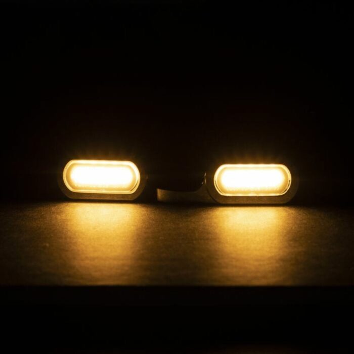 Hogworkz LED Handlebar DRL Turn Signals Lights Chrome 60" Wire Harley Davidson