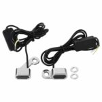 Hogworkz LED Handlebar DRL Turn Signals Lights Chrome 60" Wire Harley Davidson
