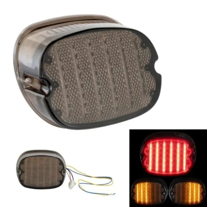 Hogworkz Low Pro Red LED Taillight Amber Turn Signals Plate Light Smoke Harley