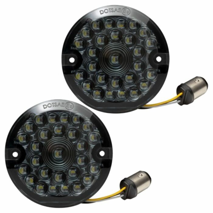Hogworkz Sequentialz LED Front Flat Lens 2" Turn Signals Lights 1157 Harley HD