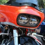 Hogworkz White LED Blackout Dual Visionz Head Light Lamp 75W Harley FLTR 98-13