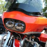 Hogworkz White LED Blackout Dual Visionz Head Light Lamp 75W Harley FLTR 98-13