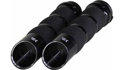 Khrome Werks Edge Air Cushion Grips Pair Black TBW Harley Touring Softail 2008+