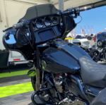 KST Kustoms Gloss Black 10 Patriot Bagger Handlebars Bars Harley Touring Batwing