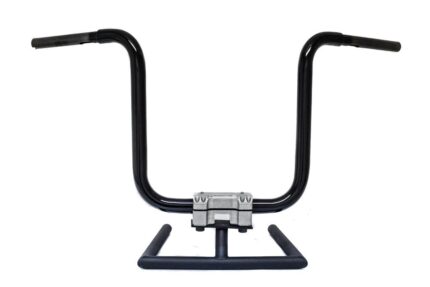 KST Kustoms Gloss Black 12" Straight Jacket Handlebars Bars Harley FLTR 1.25"
