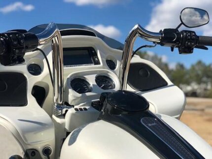 KST Kustoms Polished 12" Spearhead Handlebars Bars Harley Road King Glide 1.5"