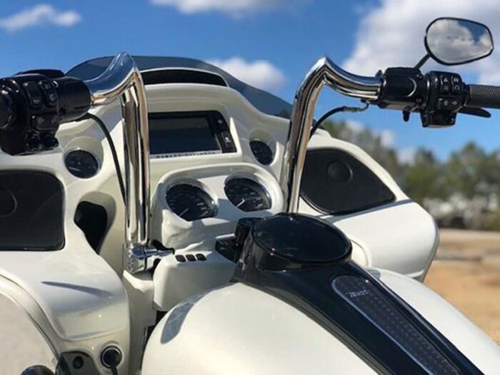 KST Kustoms Polished 12" Spearhead Handlebars Bars Harley Road King Glide 1.5"