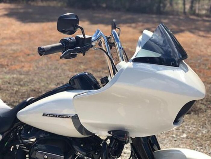 KST Kustoms Polished 12" Spearhead Handlebars Bars Harley Road King Glide 1.5"