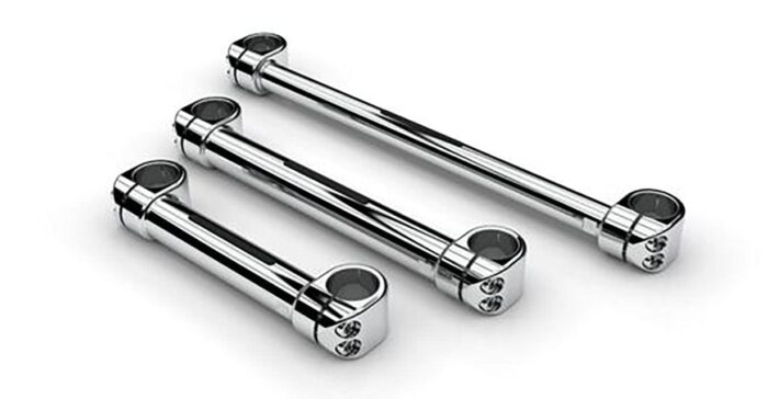 KST Kustoms Polished 12" Spearhead Handlebars Bars Harley Road King Glide 1.5"