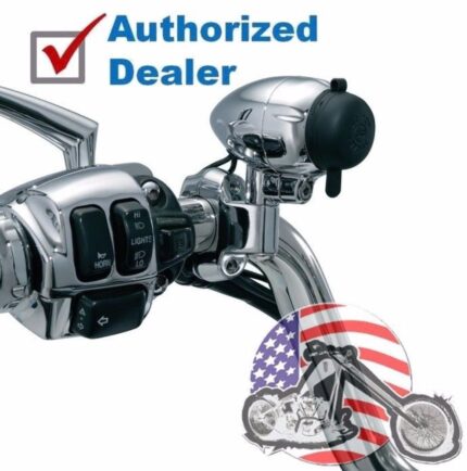 Kuryakyn Chrome Handlebar 1" Mount Power Point Charger Cigarette Lighter Harley