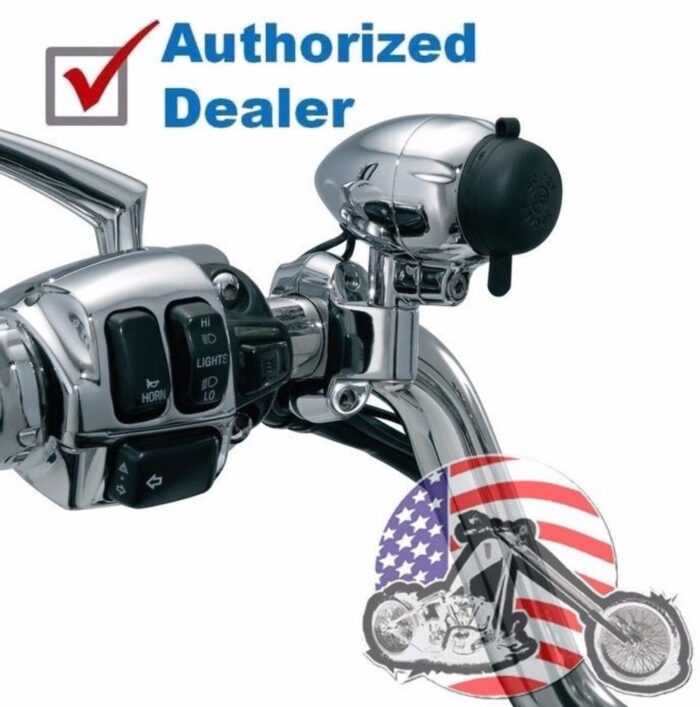 Kuryakyn Chrome Handlebar 1" Mount Power Point Charger Cigarette Lighter Harley