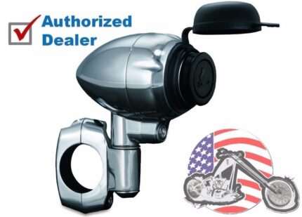 Kuryakyn Chrome Handlebar 1" Mount Power Point Charger Cigarette Lighter Harley