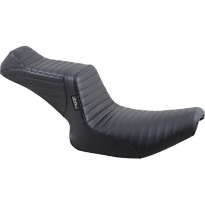 Le Pera Black Double Pleated Tailwhip 2 Up Seat Harley Super Glide FXR 82-00