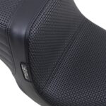 Le Pera Black Tailwhip 2 Up Basket Weave Seat Harley Dyna Super Glide FXD 99-03