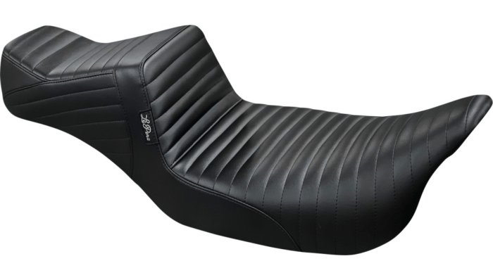 Le Pera Black Tailwhip Daddy Long Legs 2 Up Pleated Seat Harley Touring 08-23