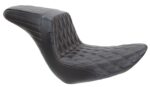 Le Pera Kickflip Brown Double Diamond 2Up Seat Harley Softail M8 18+ FXLRS FLSB