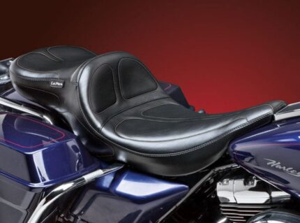 Le Pera Maverick Stitched Black 2 Up Daddy Long Legs Seat Harley Touring 02-07