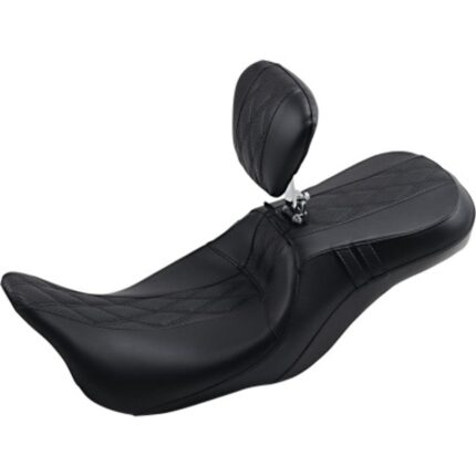 Le Pera Outcast 2 Up GT Black Double Diamond Seat Backrest Harley Touring 08-22