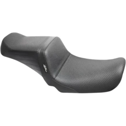Le Pera TailWhip 2 Up Basket Weave Stitch Black Seat Street Harley Dyna FXD 06+