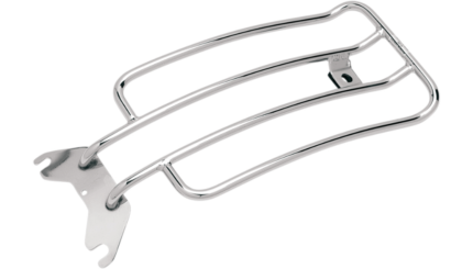 Motherwell 6" x 11" Solo Luggage Rack Chrome Steel Harley Softail 18-21