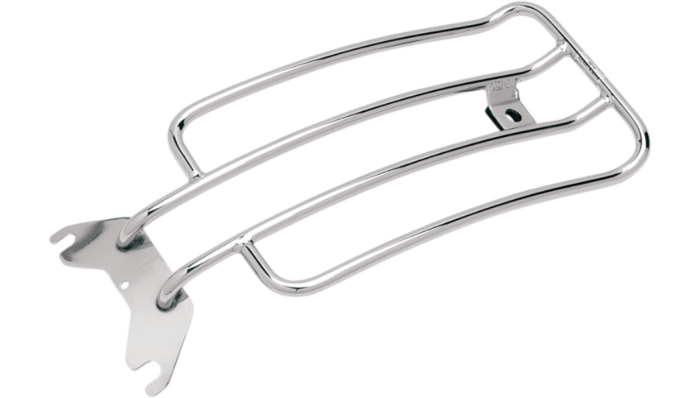 Motherwell 6" x 11" Solo Luggage Rack Chrome Steel Harley Softail 18-21