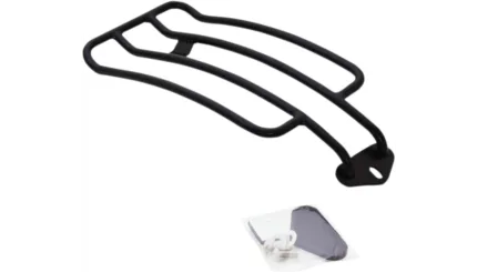 Motherwell 6" x 11" Solo Luggage Rack Matte Black Steel Harley Softail 18-21