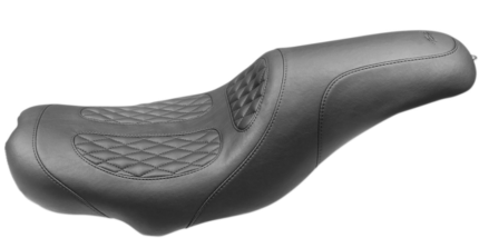 Mustang Dave Perewitz Signature Series Fastback 2-Up Seat Harley Touring 2008+