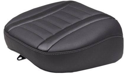 Mustang Deluxe Touring Passenger Seat Gun Metal Stitch Harley Touring 23-24