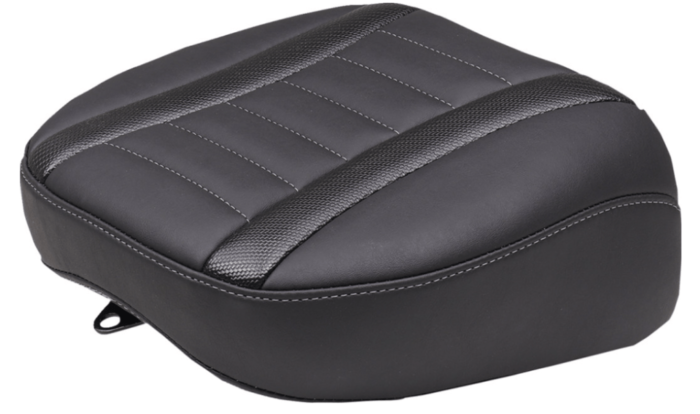 Mustang Deluxe Touring Passenger Seat Gun Metal Stitch Harley Touring 23-24