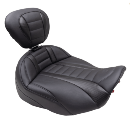 Mustang Deluxe Touring Solo Seat Black Stitch Harley Touring FLT/FLH '23-'24